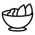 Seed salad icon outline vector. Vegan meat