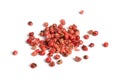 Seed of Schinus terebinthifolia or Brazilian peppertree, aroeira or rose pepper, broadleaved pepper tree, isolated