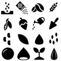 Seed solid icon vector. agriculture illustration symbol collection. bean sign or logo. Royalty Free Stock Photo