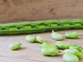 Ecological broad beans. Royalty Free Stock Photo