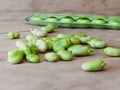 Ecological broad beans. Royalty Free Stock Photo