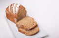 Seeded spelt loaf with honey Royalty Free Stock Photo