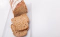 Seeded spelt loaf with honey Royalty Free Stock Photo