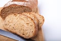 Seeded spelt loaf with honey Royalty Free Stock Photo