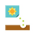 Seeding vector, Isolated Spring season flat icon