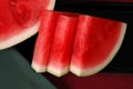 Seedless watermelon cut in wedges Royalty Free Stock Photo