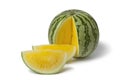 Seedless yellow watermelon Royalty Free Stock Photo