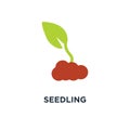 seedling icon. growing tree concept symbol design, green agricul