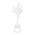 Seedling plant tree in sack outline simple minimalistic flat design vector illustration Royalty Free Stock Photo