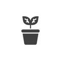 Seedling plant vector icon