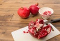 Seeds and arils of a pomegranate Royalty Free Stock Photo