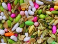 Seeds and candies Royalty Free Stock Photo