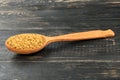 Seeds fenugreek in spoon