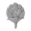 Seeds hops icon, black monochrome style