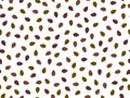 Seeds seamless pattern. Watermelon seeds on a white background. Sunflower seeds with a gradient. Background for promotional Royalty Free Stock Photo