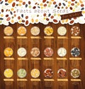 Seeds of seasonings on plates