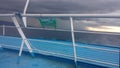 seeing rain across the back on the sea ship