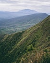 Seeing the view from the top of the mountain, this mountain is in Indonesia, Central Java, to be precise, Mount Andong Royalty Free Stock Photo