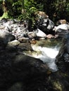 Seeing a the water falling from the top Royalty Free Stock Photo