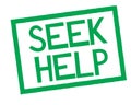 Seek help stamp on white