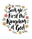 Seek Ye First the Kingdom of God