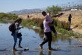 Seeking Asylum: Migrants from Venezuela Strive for Safety and Hope at Mexico-US Border Royalty Free Stock Photo