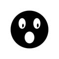 Black solid icon for Seemed, look and emoji