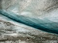 An ice crevice, at Fox Glacier, New Zealand Royalty Free Stock Photo