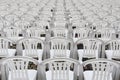White plastic chairs Royalty Free Stock Photo