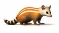 Gorgeous Opossum With Stripes, Fins, Tail, And Copper Orange Scales Royalty Free Stock Photo