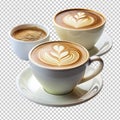 3 coffee mug coffee cup cap Royalty Free Stock Photo