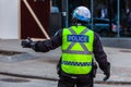 Police ensuring security at a protest