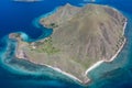 Aerial of Island and Fringing Reef in Komodo National Park