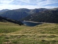 Seen de three lakes in the reserve of high pyrenees neouvielle France, its mountains