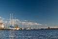 Sailboats Berthed along the Waterfront, Washington, NC, USA
