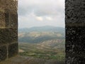 Tuscan Valley of Orcia to Radicofani in Italy. Royalty Free Stock Photo