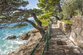 Seepromenade in Brela an der Makarska Riviera,Dalmatien,Adria,Kroatien