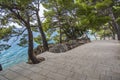 Seepromenade in Brela an der Makarska Riviera,Dalmatien,Adria,Kroatien