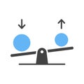 Seesaw icon vector image.