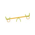 Seesaw, kids playground element vector Illustration on a white background Royalty Free Stock Photo