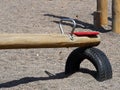 Seesaw teeter totter in a playground Royalty Free Stock Photo