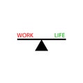 On seesaw work sign icon. Vector illustration eps 10