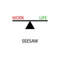 On seesaw work sign icon. Vector illustration eps 10