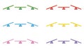 Seesaws Colored Balance Scales Equal Unequal Set Royalty Free Stock Photo
