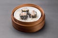 Seeweed with chicken shrimp vegetables setam dimsum Royalty Free Stock Photo