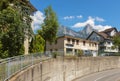 Street in the village of Seewen in Switzerland