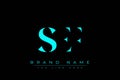 SEF abstract letter logo design Royalty Free Stock Photo