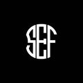 SEF letter logo abstract creative design. Royalty Free Stock Photo