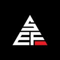 SEF triangle letter logo design with triangle shape. SEF triangle logo design monogram. SEF triangle vector logo template with red Royalty Free Stock Photo