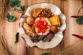 Sega Jamblang is traditional Indonesian food, from cirebon west java